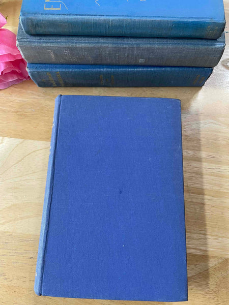 Blue Vintage Book Bundle | Antique Blue Book Set for Shelf Decor