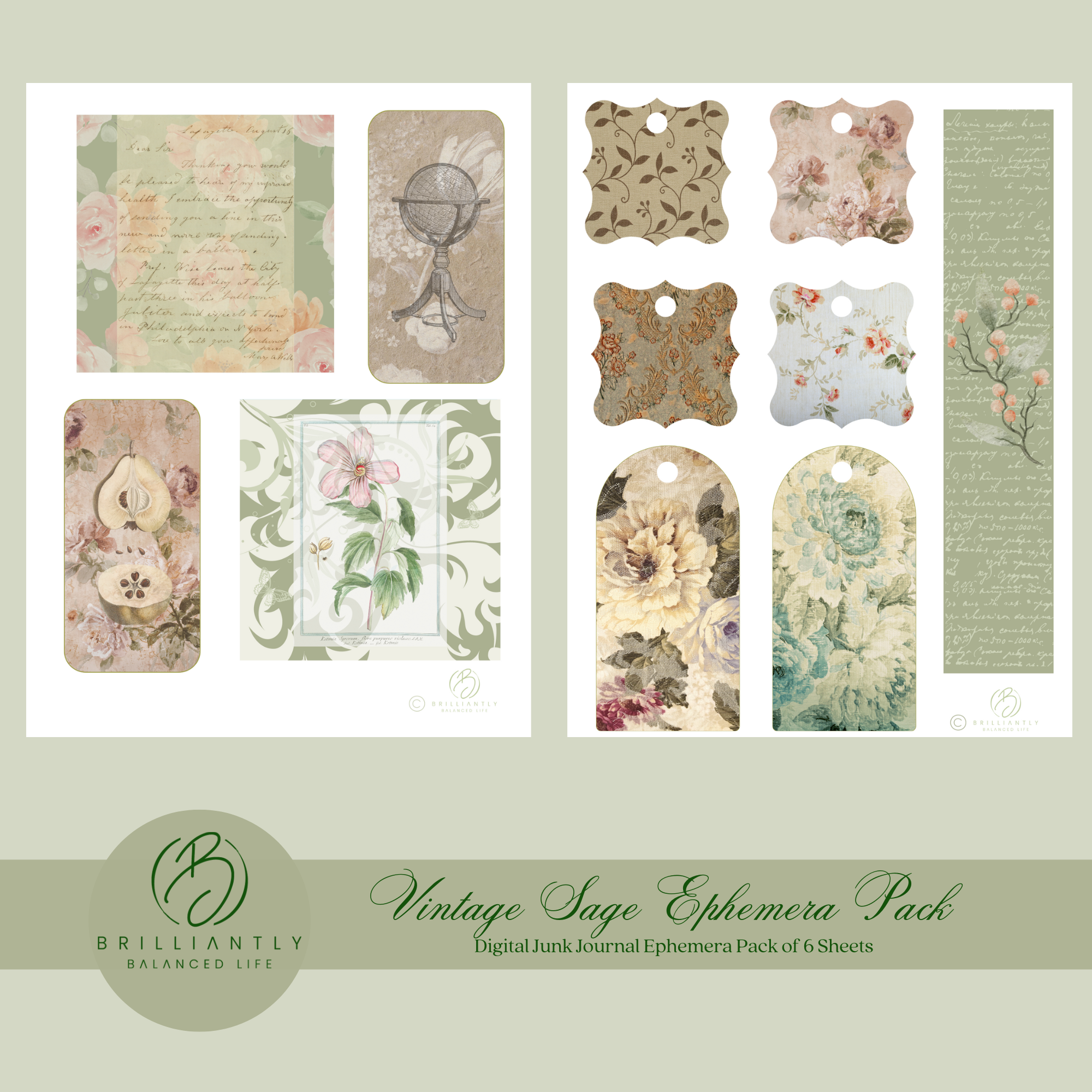 vintage-sage-junk-journal-digital-ephemera-pack-brilliantly-balanced-life